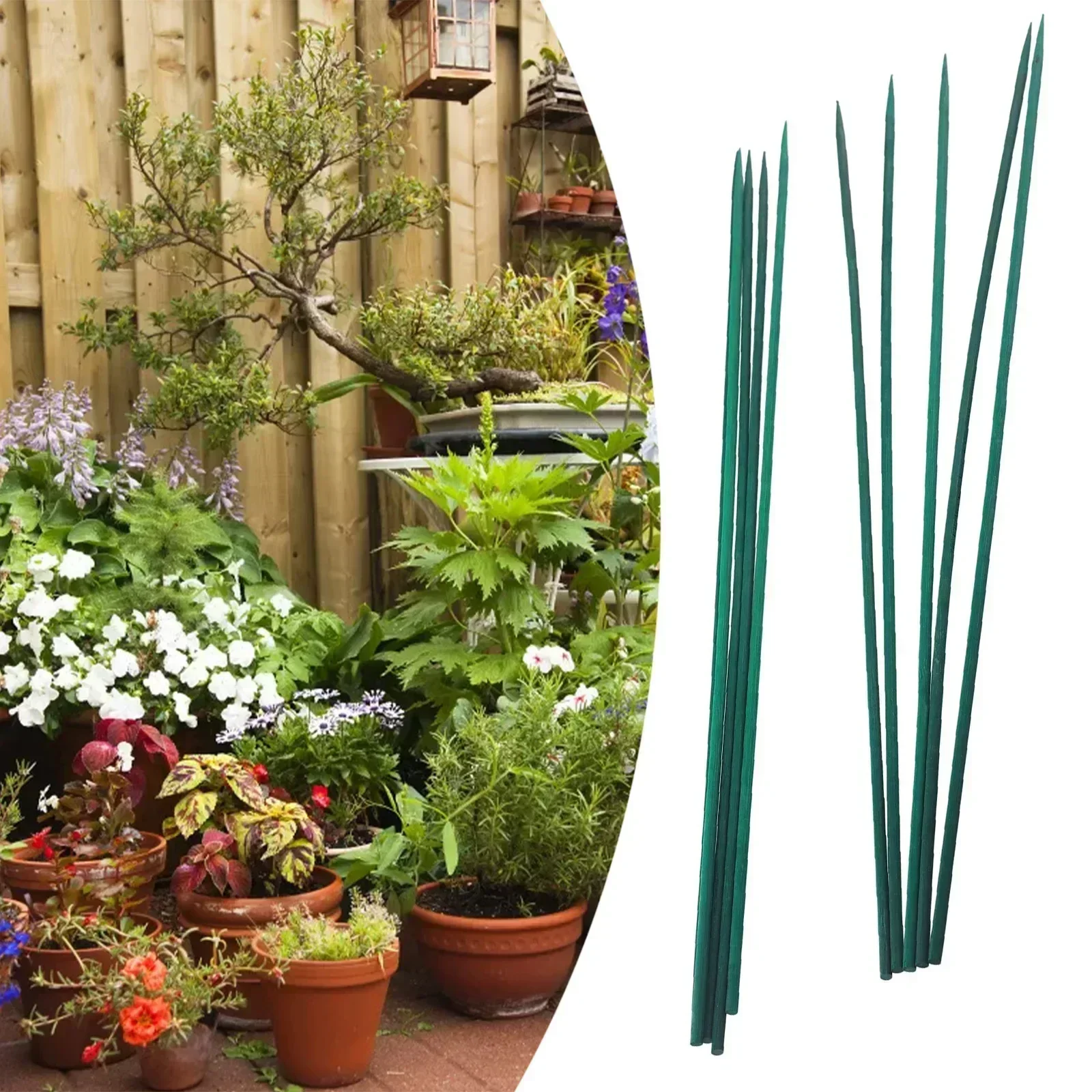 Gardening Tools Green - 10pc 40cm Plant Stake KIT Wood