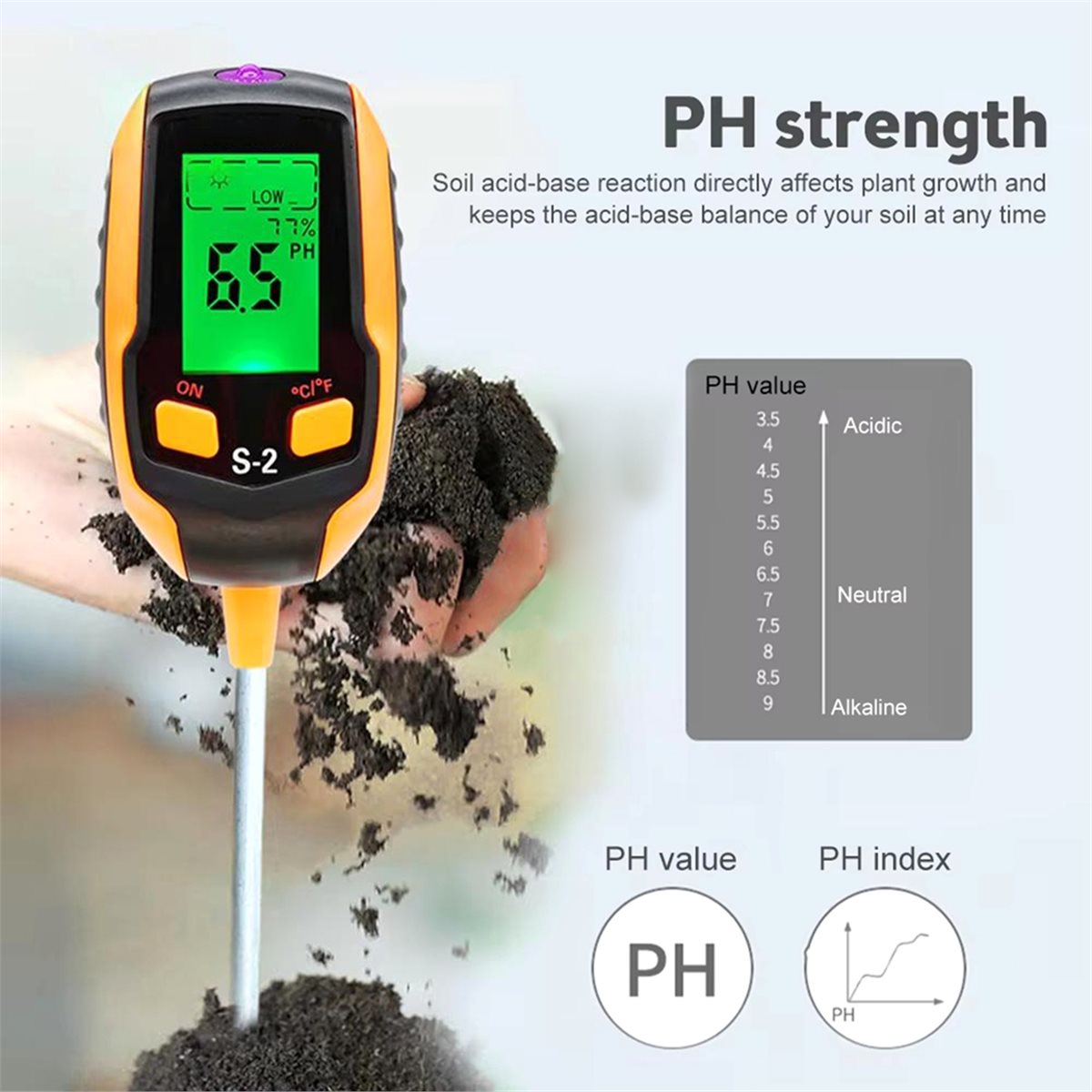 Gardening Tools B&Q - (PQWN) Soil Moisture Sensor Meter Detector