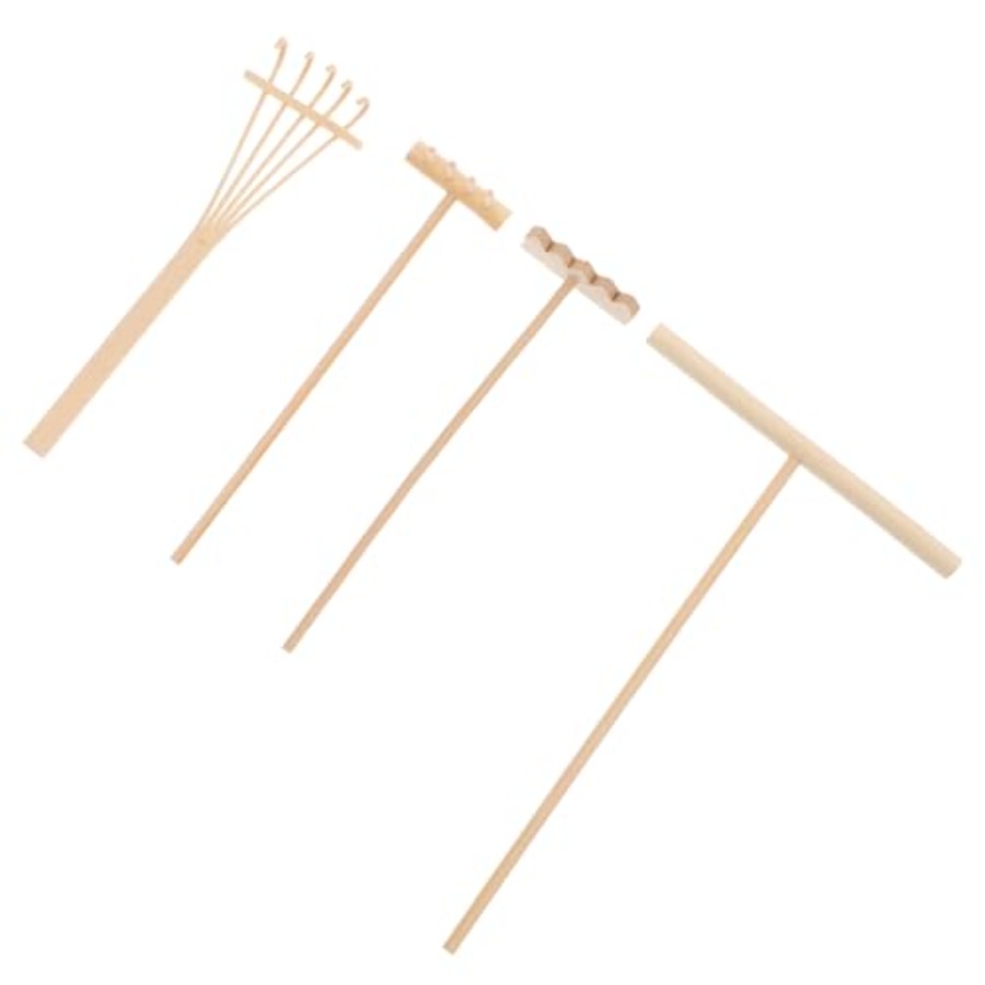 Bamboo Mini Rake Set 4 Pcs for - Zen Gardening Tools review and price