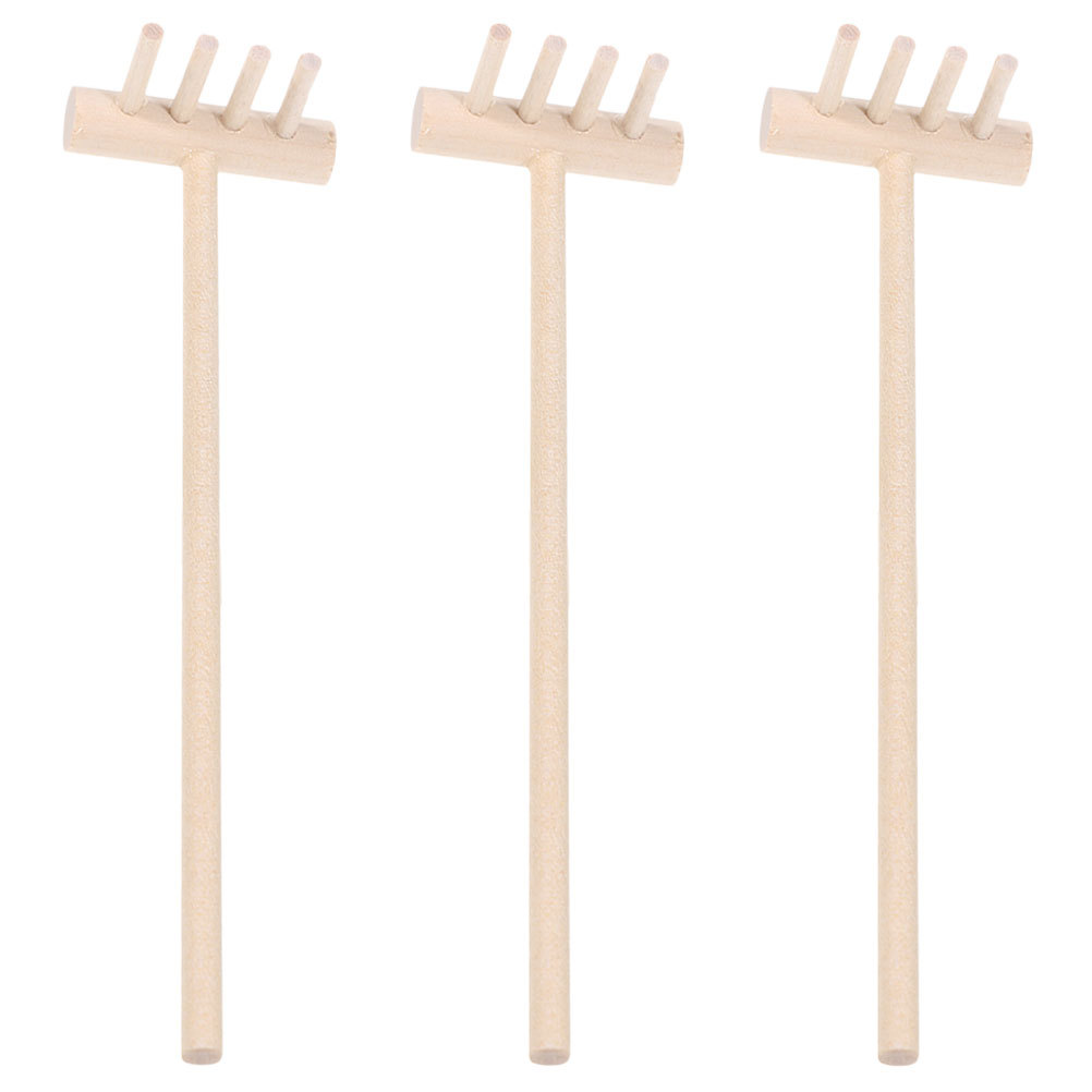 3pcs Bamboo Mini Rake Set For  - Zen Gardening Tools review and price