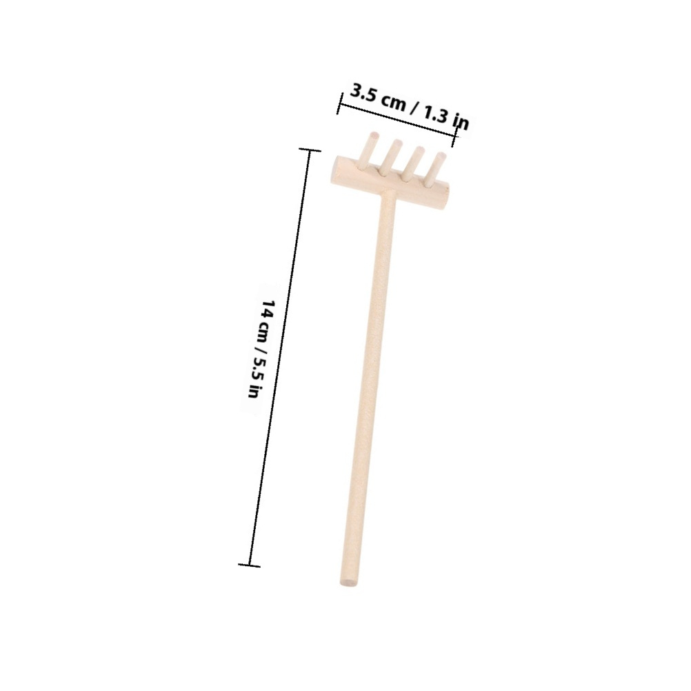 3pcs Bamboo Mini Rake Set For  - Zen Gardening Tools review and price