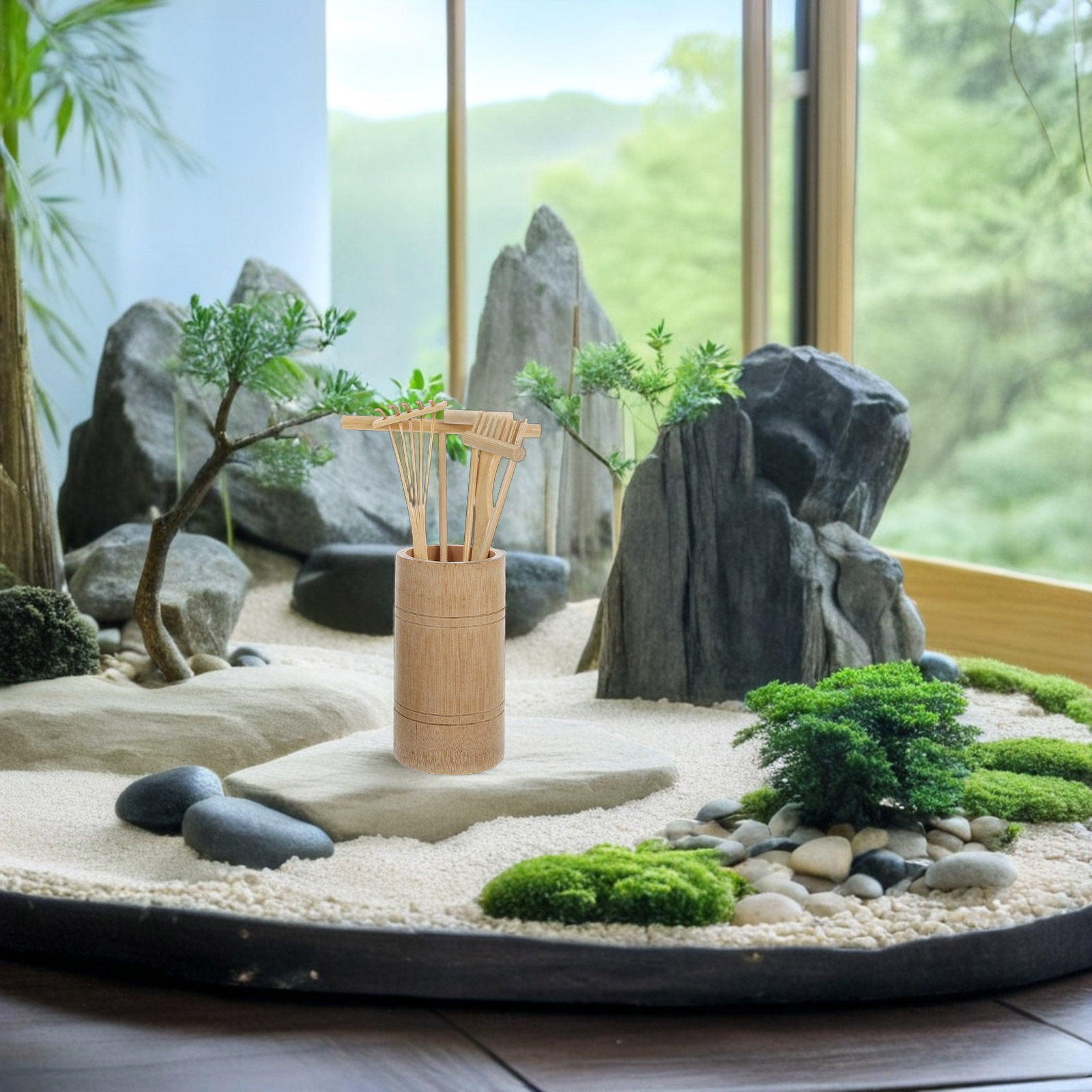 1Set Zen Sand Rake Set Bamboo  - Zen Gardening Tools review and price