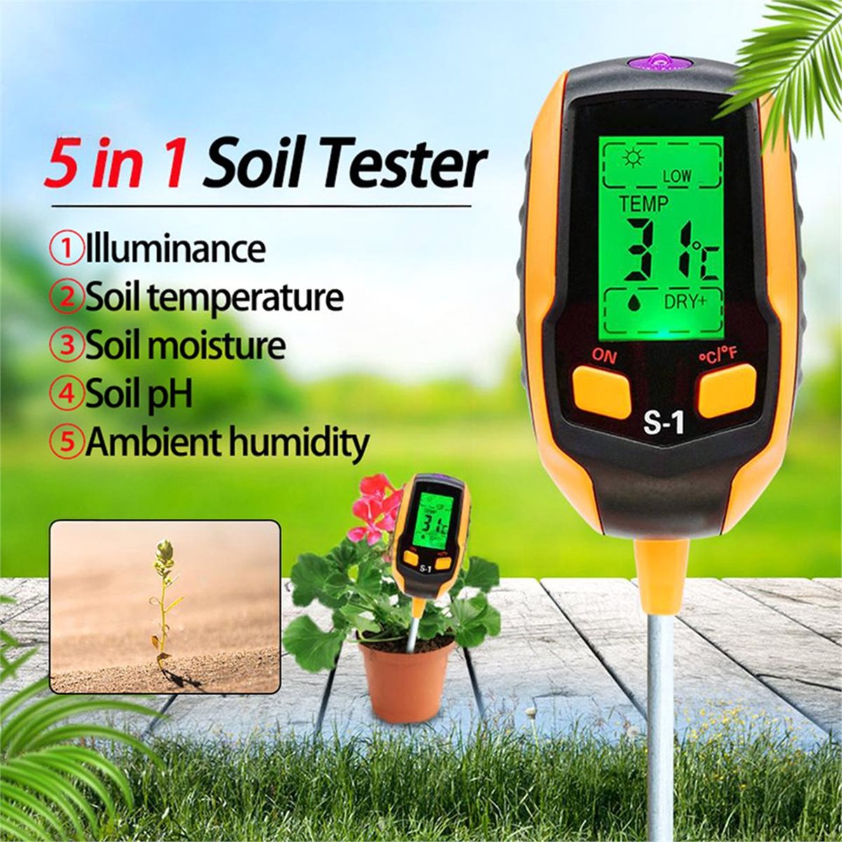 (PQWN) Soil Moisture Sensor Me - Gardening Tools B&Q review and price