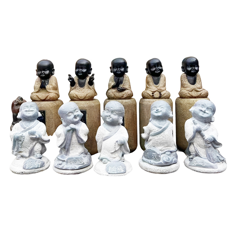 Little novice monk ornament Sc - Zen Gardening Tools review and price