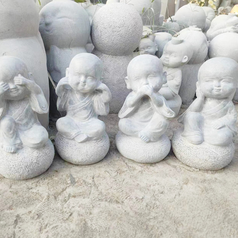 Little novice monk ornament Sc - Zen Gardening Tools review and price