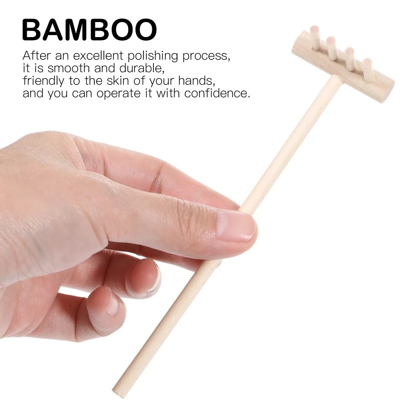 6pcs Mini Bamboo Rake Set for  - Zen Gardening Tools review and price
